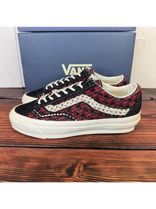 Vans Shoes - NIB Vans LX Old Skool 36 EK Geo Check Bordeaux Sneakers - New in Box!